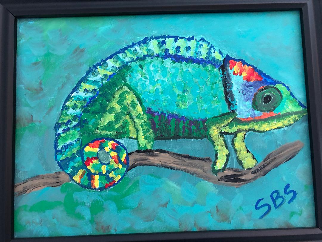 chameleon painting